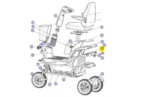 Mezzo 3 Achterkap onderzijde compleet (modellen jonger dan 1j) Mezzo 3 - Tweedehands