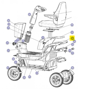 Achterkap bovenzijde compleet Mezzo 3 - Tweedehands