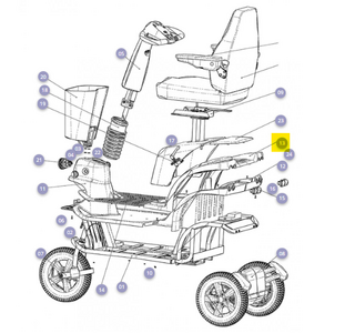 Achterkap bovenzijde compleet Mezzo 3 - Tweedehands