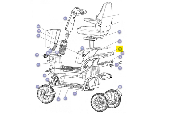 Mezzo 3 Achterkap bovenzijde compleet Mezzo 3 - Tweedehands