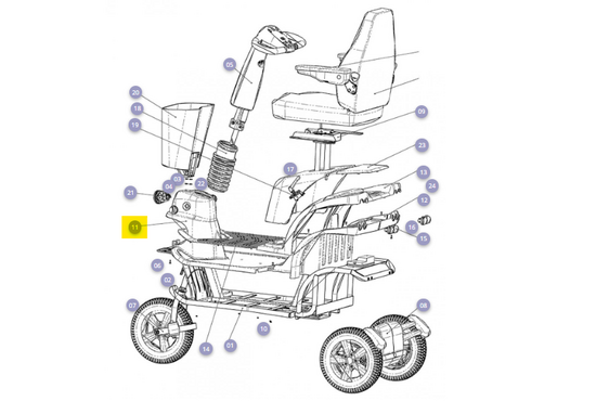 Mezzo 3 Treeplank met koplamp behuizing zwart Mezzo 3 - Tweedehands
