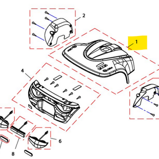 Orion Achterkap kleur Zilver - Tweedehands