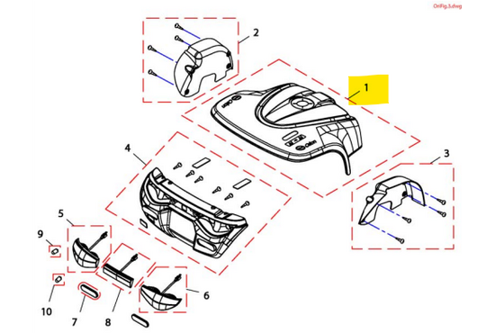 Orion Orion Achterkap kleur Zilver - Tweedehands