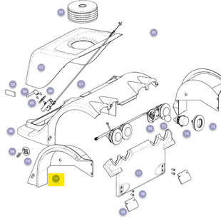 Spatbord achterwiel links Solo TS - Tweedehands