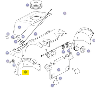 Spatbord achterwiel links Solo TS - Tweedehands