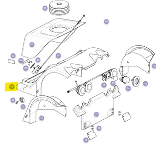 Achterkap zwart Solo TS - Tweedehands