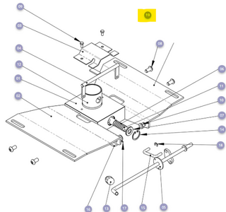 Stoelframe met hendel linker uitvoering Solo TS - Tweedehands