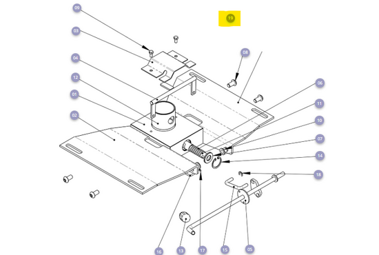 Solo TS Stoelframe met hendel linker uitvoering Solo TS - Tweedehands
