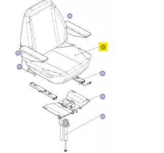 Standaard stoel zitbreedte 48cm zitdiepte 44cm Solo TS - Tweedehands