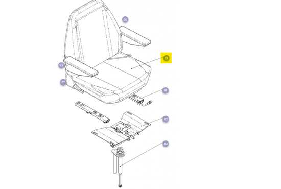 Solo TS Standaard stoel zitbreedte 48cm zitdiepte 44cm Solo TS - Tweedehands