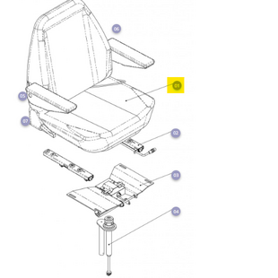 Standaard stoel zitbreedte 58cm zitdiepte 44cm Solo TS - Tweedehands