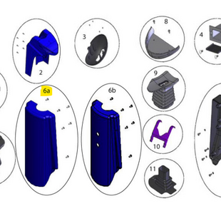 Sterling elite II plus / Elite2: Bekapping; Stuurkolom voor(zonder gaten) - Tweedehands