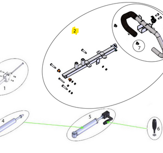 Sterling elite II plus / Elite2: Stuurkolom:stuur compleet - Tweedehands