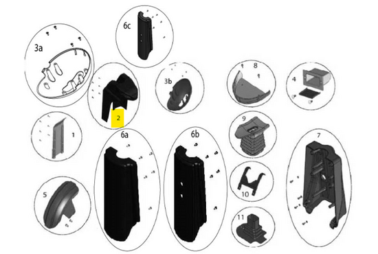 Sterling Elite II Sterling elite II plus / Elite2: Neus inclusief bevestiging.zonder verlichting mat z - Tweedehands