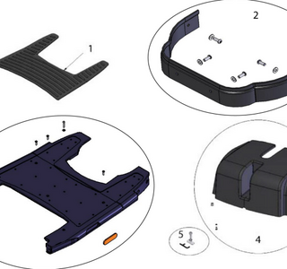 Sterling elite II plus / Elite2: Voet-plateau + bevestiging - Tweedehands