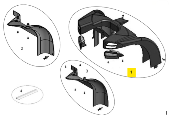 Sterling Elite II Elite 2 : achterkap inclusief verlichting zwart - Tweedehands