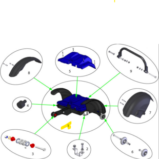 Sterling elite II plus / Elite2: Achter frame - Tweedehands