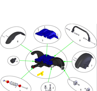 Sterling elite II plus / Elite2: Achter frame - Tweedehands