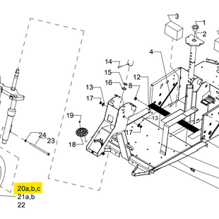 Voorwiel 12 1/2×2 1/4 5-spaak alu met grijze blok band Trophy 6  - Tweedehands