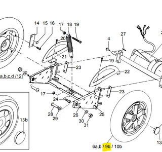Achterwiel 3.00-10 5-spaak alu li m grijze hightway band Trophy 6 - Tweedehands