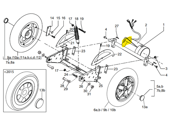 Trophy Motorrem compleet t.b.v. Egis Trophy 6 - Tweedehands