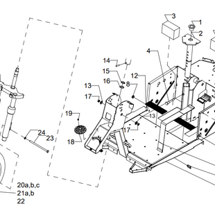 Frame inclusief stoelmast Trophy 3-wiel Trophy 6 - Tweedehands