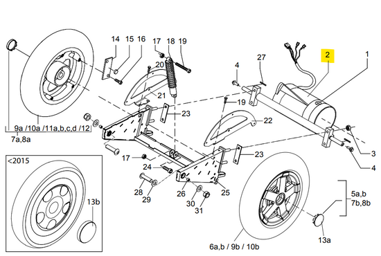Trophy Transaxle assy egis 15km/u ( 106377 ) Tr6, gereviseerd  - Tweedehands