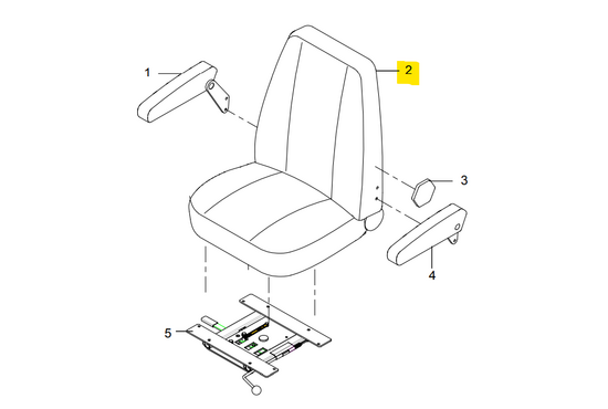 Winner Master Seat met armleggers Winner zonder frame - Tweedehands