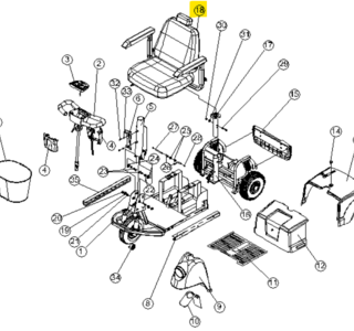 Master Seat met stoelframe Winner - Tweedehands
