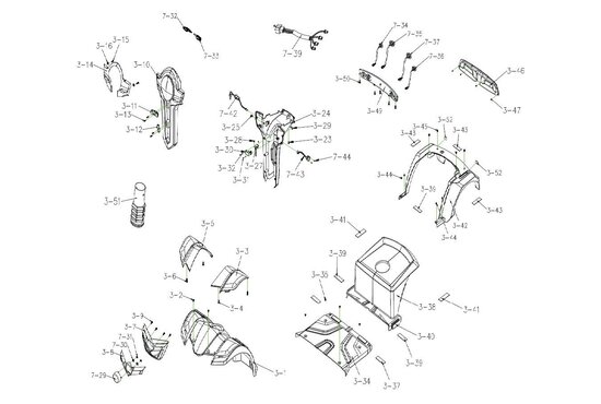 Vermeiren Vermeiren Mercurius 4 voorkant bumper sierdeel blauw (afbeelding 3-8)