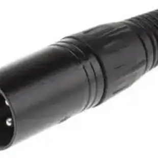 XLR-Stekker 3P Kabeldeel Male Zwart
