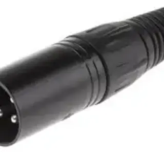 XLR-Stekker 3P Kabeldeel Male Zwart