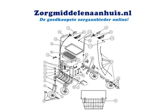 Vermeiren Remhandgreep + kabel 2 paar   (Nr 21 afbeelding) Vermeiren 286B
