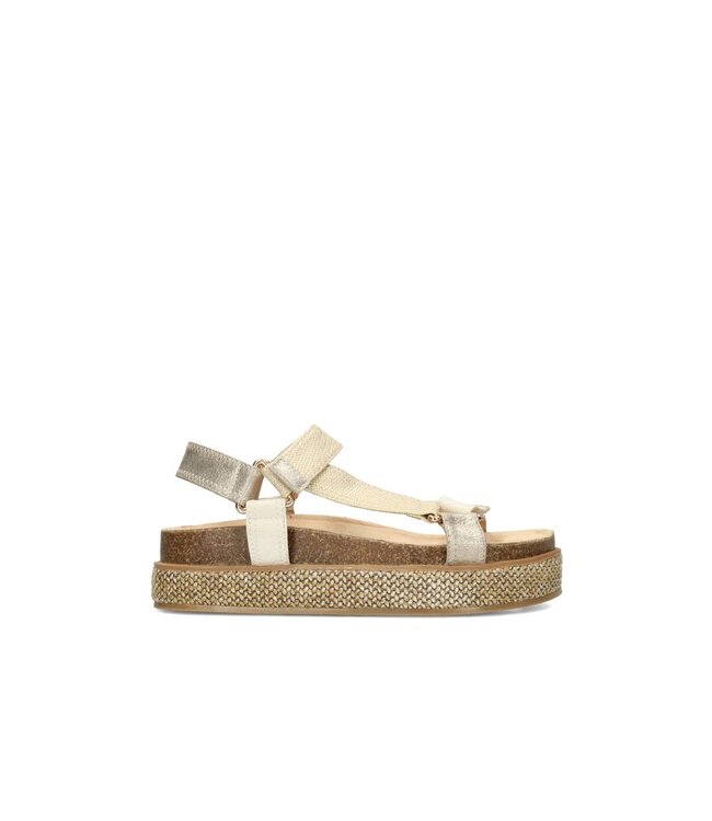 POELMAN SANDALEN PLAT (GOUD)