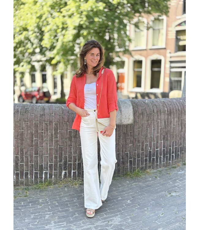 MITCH BLOUSE (KORAAL ROOD)