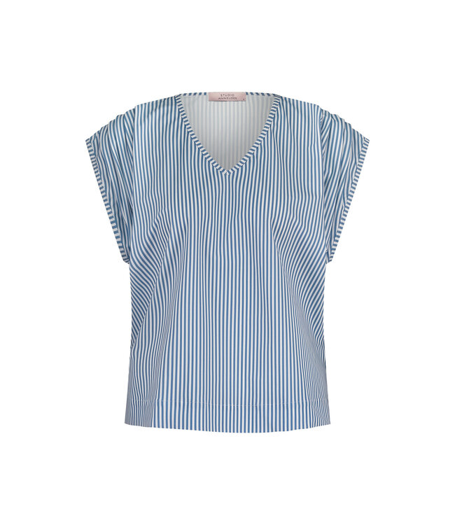 ANNELOES T-SHIRT (BLAUW COMBI)