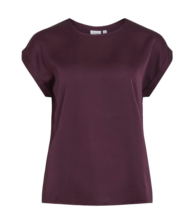 VILA T-SHIRT (BORDEAUX)