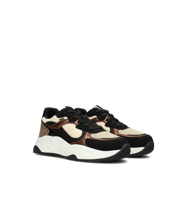 POELMAN SNEAKERS (ZWART COMBI)