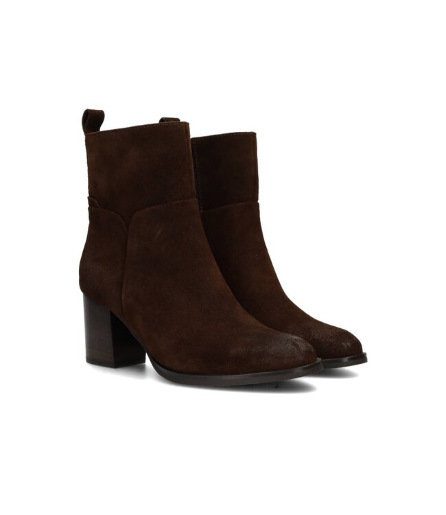 POELMAN ENKEL HOGE HAK KORT (DONKERBRUIN)