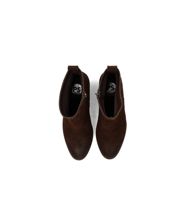 POELMAN ENKEL HOGE HAK KORT (DONKERBRUIN)