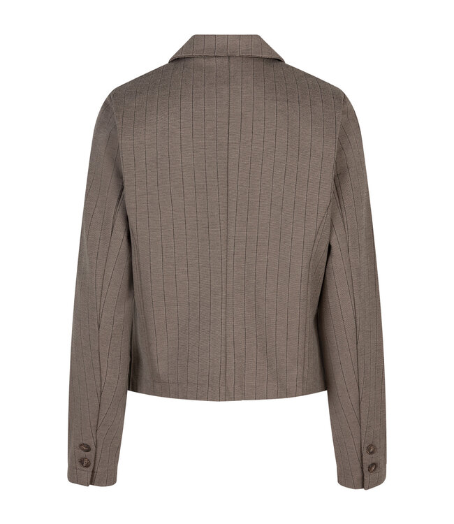 RED BUTTON BLAZER (TAUPE COMBI)