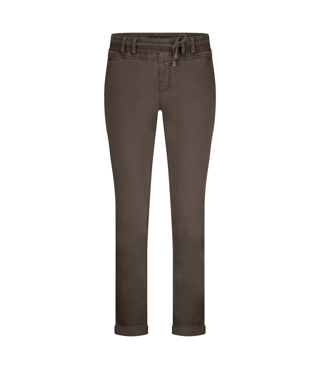 RED BUTTON BROEK (BRUIN)