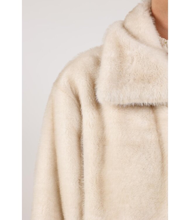 NUKUS JAS KORT (ECRU-OFF WHITE)