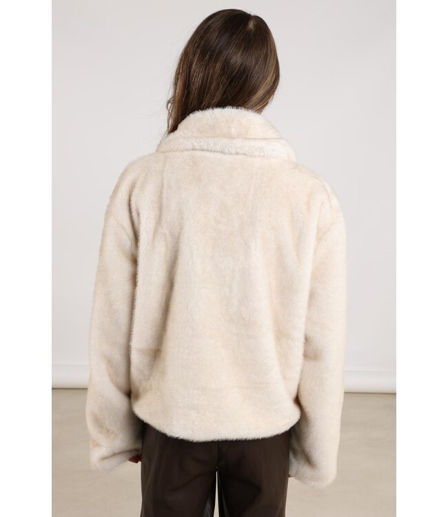 NUKUS JAS KORT (ECRU-OFF WHITE)