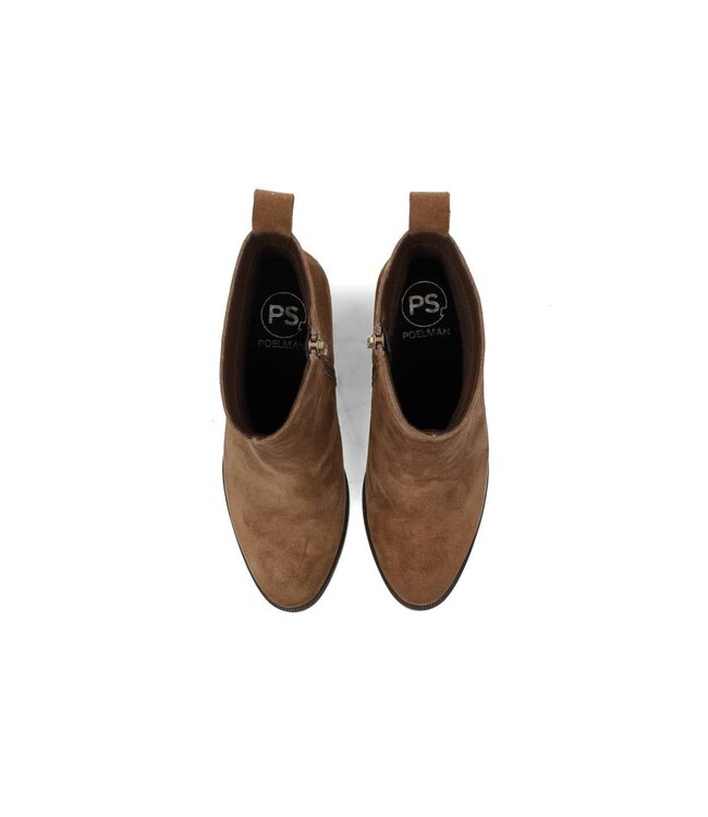 POELMAN ENKEL HOGE HAK KORT (TAUPE)