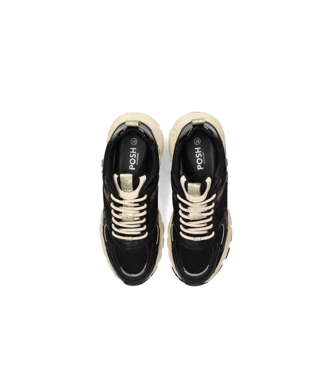 POELMAN SNEAKERS (ZWART COMBI)