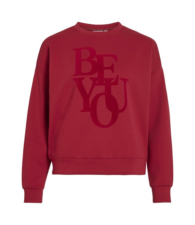 VILA SWEATER (ROOD)