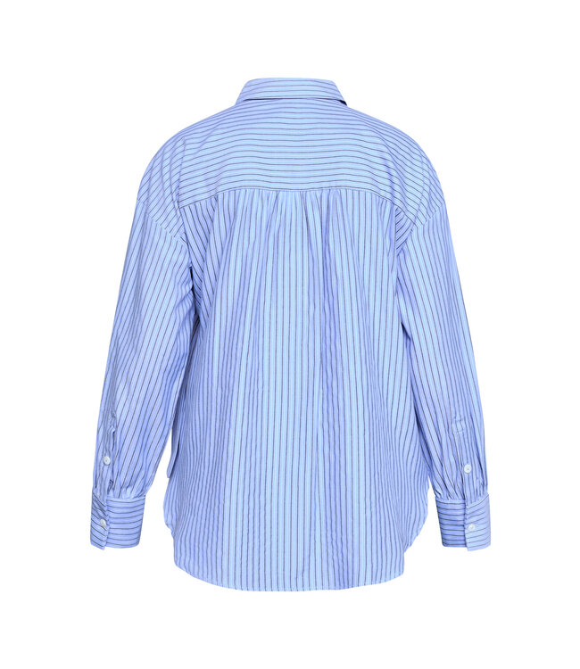 SISTERSPOINT BLOUSE (BLAUW COMBI)