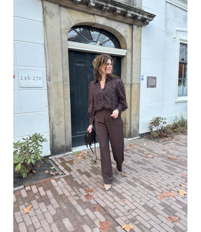 MITCH BLOUSE (DONKERBRUIN)