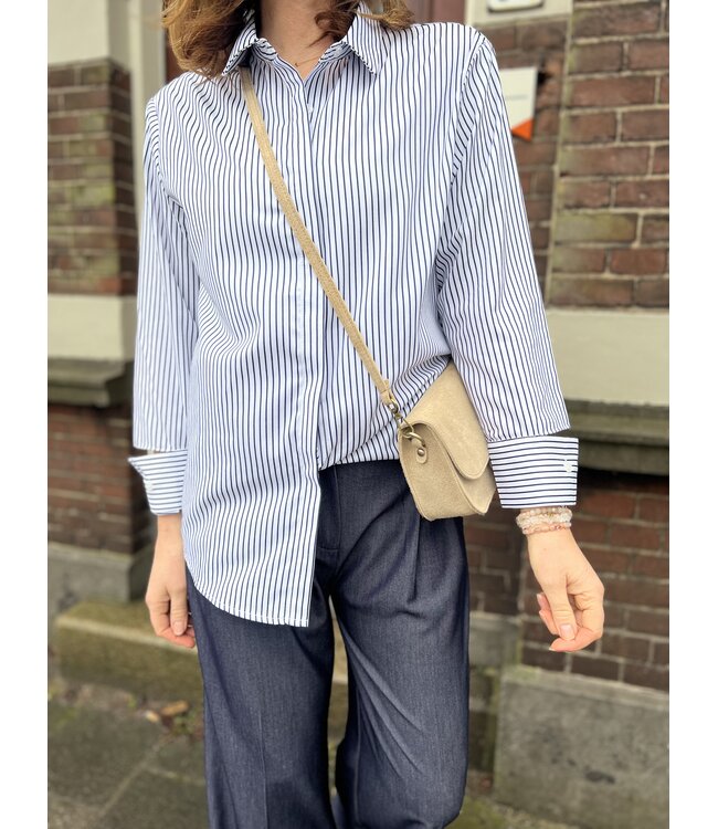 MITCH BLOUSE (ZWART COMBI)